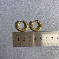 1 Pair Elegant Simple Style Round Freshwater Pearl Titanium Steel Plating 18k Gold Plated Earrings sku image 5