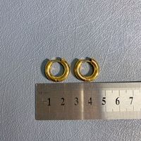 1 Pair Elegant Simple Style Round Freshwater Pearl Titanium Steel Plating 18k Gold Plated Earrings sku image 4