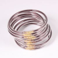 Simple Style Solid Color Pvc Handmade Women's Wristband sku image 16