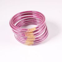 Simple Style Solid Color Pvc Handmade Women's Wristband sku image 20