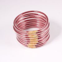 Simple Style Solid Color Pvc Handmade Women's Wristband sku image 6