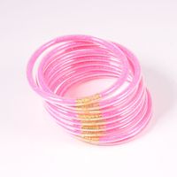 Simple Style Solid Color Pvc Handmade Women's Wristband sku image 21