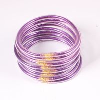Simple Style Solid Color Pvc Handmade Women's Wristband sku image 7