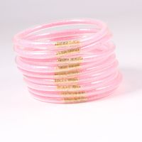 Simple Style Solid Color Pvc Handmade Women's Wristband sku image 10
