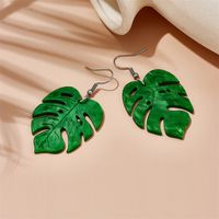 Tropical Leaves Arylic Three-dimensional Women's Drop Earrings main image 5