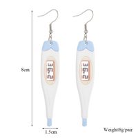 Cartoon Style Novelty Thermometer Arylic Three-dimensional Women's Drop Earrings main image 2