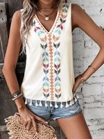 Women's Vest Tank Tops Embroidery Streetwear Embroidery main image 4
