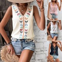 Women's Vest Tank Tops Embroidery Streetwear Embroidery main image 1