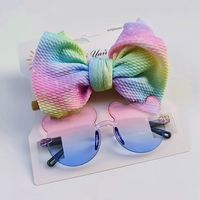 Cute Bear Bow Knot Pc Special-shaped Mirror Frameless Kids Sunglasses main image 3