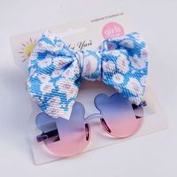 Cute Bear Bow Knot Pc Special-shaped Mirror Frameless Kids Sunglasses sku image 5