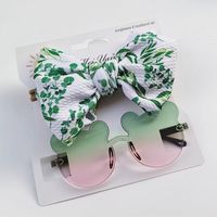 Cute Bear Bow Knot Pc Special-shaped Mirror Frameless Kids Sunglasses sku image 8
