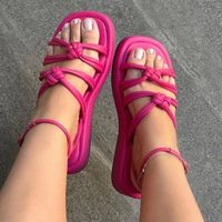 Women's Vacation Solid Color Round Toe Beach Sandals main image 1