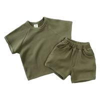 Simple Style Solid Color Cotton Boys Clothing Sets sku image 3