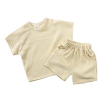 Simple Style Solid Color Cotton Boys Clothing Sets sku image 13