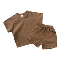 Simple Style Solid Color Cotton Boys Clothing Sets sku image 12