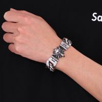 Hip-hop Streetwear Wolf Titanium Steel Men's Bracelets main image 6