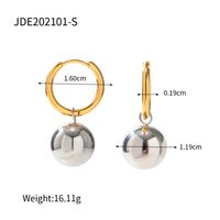 Wholesale Casual Classic Style Geometric Stainless Steel Plating 18k Gold Plated Rings Earrings Necklace sku image 3