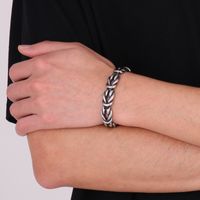 Hip Hop Geométrico Acero Titanio Hombres Pulsera main image 1