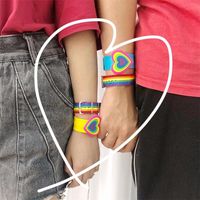 Simple Style Rainbow Textile Unisex Wristband main image 5