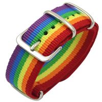 Simple Style Rainbow Textile Unisex Wristband sku image 1