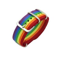 Simple Style Rainbow Textile Unisex Wristband main image 3