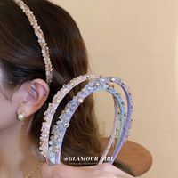 Modern Style Solid Color Artificial Gemstones Alloy Diamond Hair Band main image 1