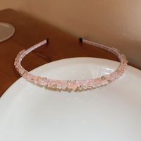 Modern Style Solid Color Artificial Gemstones Alloy Diamond Hair Band sku image 1