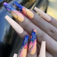 French Style Starry Sky Flower Pvc Nail Patches 1 Set main image 3