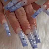 French Style Starry Sky Flower Pvc Nail Patches 1 Set sku image 36