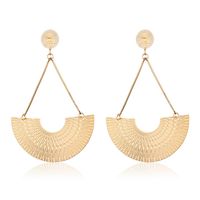 Exaggerated Sector Metal Plating Women's Drop Earrings main image 4