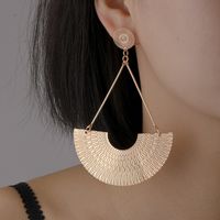 Exaggerated Sector Metal Plating Women's Drop Earrings main image 1