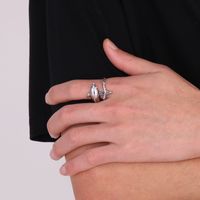 Cute Dolphin Stainless Steel Men's Open Ring main image 3