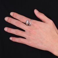 Cute Dolphin Stainless Steel Men's Open Ring main image 7