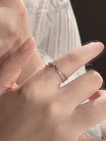 Ins Style Fairy Style Korean Style Flower Copper Plating Inlay Zircon Open Ring sku image 2