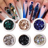 Fairy Style Square Water Droplets Glass Nail Patches 1 Piece main image 5