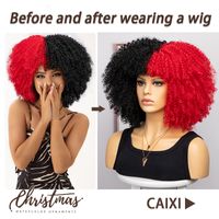 Women's Hip-hop Street High Temperature Wire Bangs Short Curly Hair Wigs main image 3