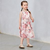 Cute Simple Style Flower Knee-length Family Matching Outfits main image 3