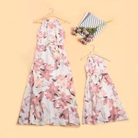 Cute Simple Style Flower Knee-length Family Matching Outfits main image 2
