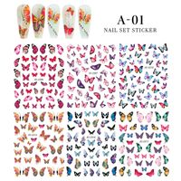 Simple Style Butterfly Stickers Nail Decoration Accessories 1 Piece sku image 1