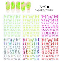 Style Simple Papillon Autocollants Accessoires Pour Ongles 1 Pièce main image 3