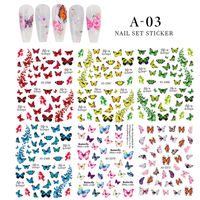 Simple Style Butterfly Stickers Nail Decoration Accessories 1 Piece sku image 3