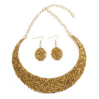 Luxuriös Dame Klassischer Stil Geometrisch Künstliche Edelsteine Legierung Großhandel Ohrringe Halskette sku image 3