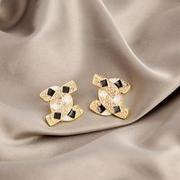 1 Pair Fashion Flower Alloy Plating Women's Earrings sku image 2