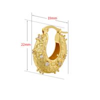 1 Pair Elegant Glam Oval Brass Plating Inlay Zircon 18k Gold Plated Earrings main image 5