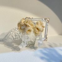 Einfacher Stil Blume Künstlicher Kristall Tuch Patchwork Frau Tropfenohrringe main image 5