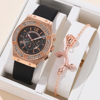 Modern Style Solid Color Needle Quartz Women's Watches main image 5
