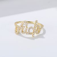 Wholesale Elegant Lady Simple Style Letter Sterling Silver Zircon Rings main image 3