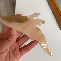 Style Simple Baleine Feuilles D'acétate Impression Griffes De Cheveux sku image 3