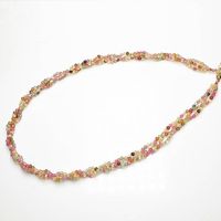 Simple Style Solid Color Austrian Crystal Beaded Necklace main image 5