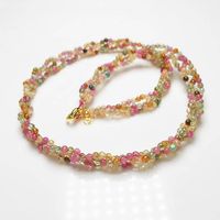 Simple Style Solid Color Austrian Crystal Beaded Necklace sku image 4